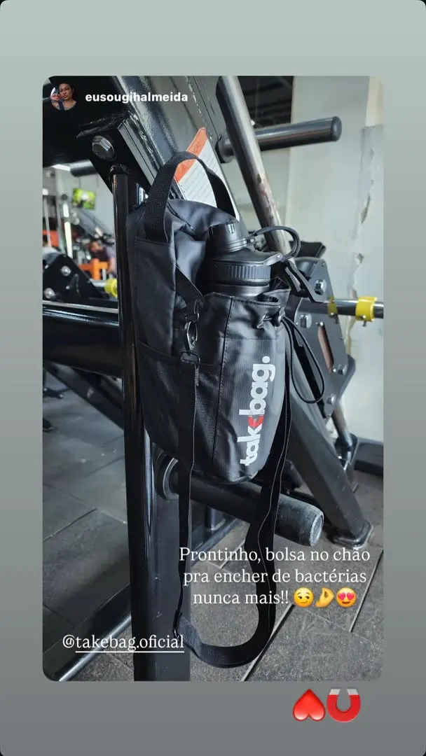 Cliente treinando com a TakeBag