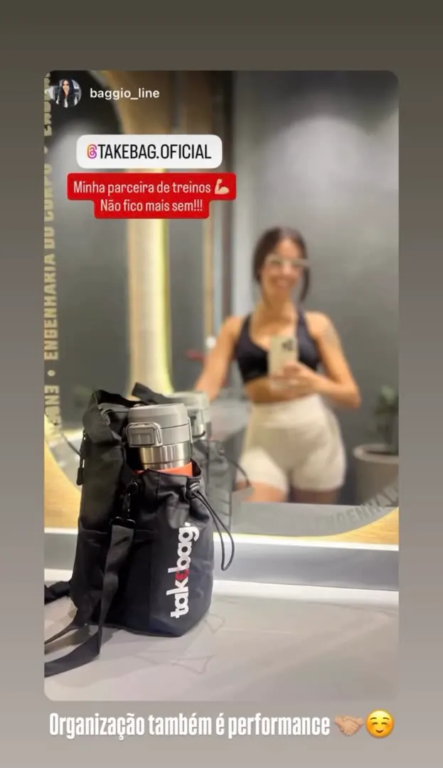 Cliente treinando com a TakeBag